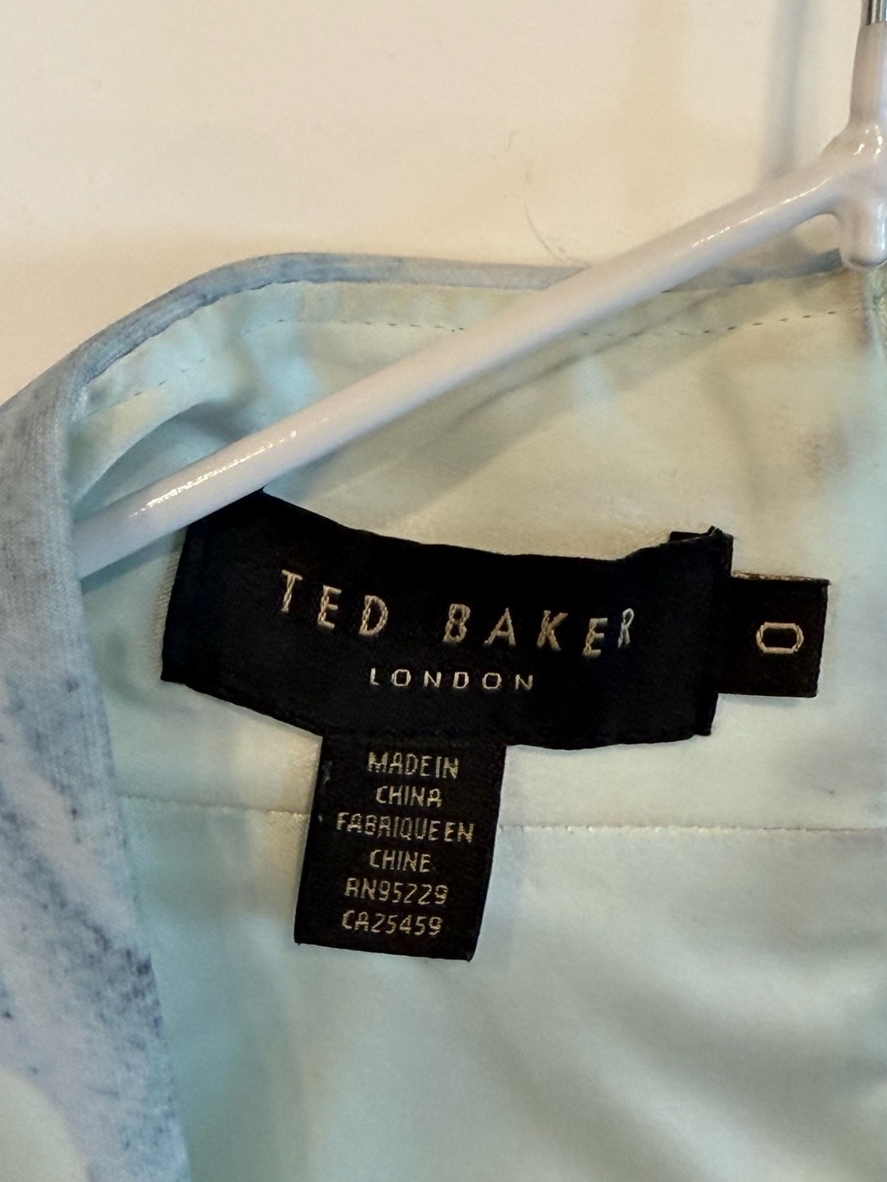 Ted Baker Pale Blue Floral Midi Dress with Botanical Print - Picture 4 of 8